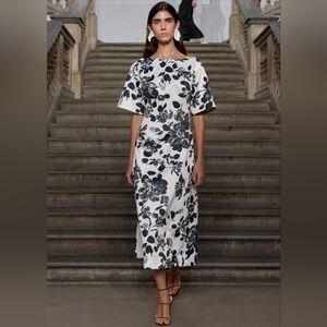 Emilia Wickstead Floral-print Twill Midi Dress NWT Sz 2